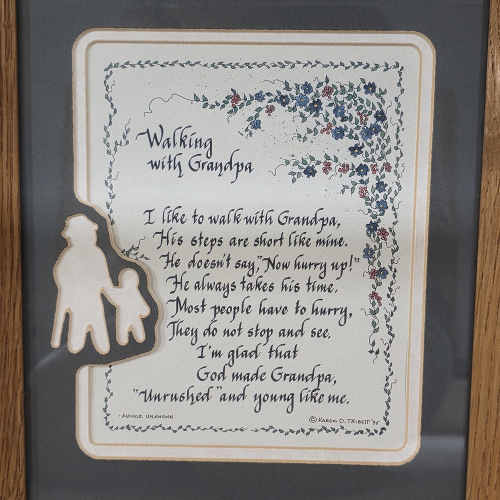 Walking With Grandpa Framed Signed Print - Picture 2 of 16